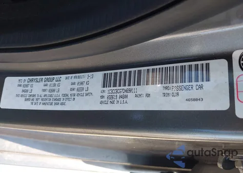 2013 Chrysler 200 Limited z USA, uszkodzony, nr VIN 1C3CCBCG7DN690111